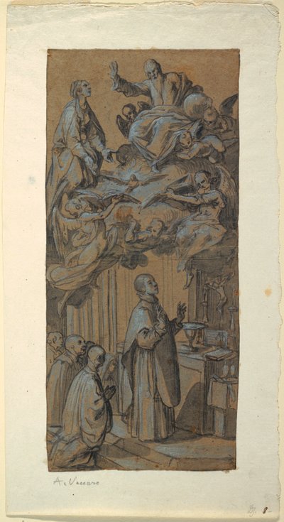 Disegno, Visione durante una messa, 1630 ca. da Belisario Corenzio