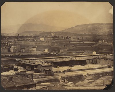Vista di St. Etienne verso est in direzione della stazione ferroviaria da Belotti