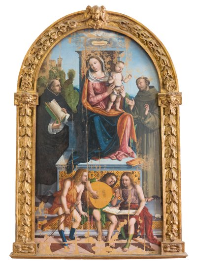 Madonna con bambino, santi e angeli da Benedetto Coda
