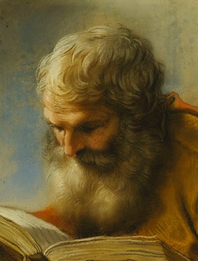 Un apostolo barbuto che legge, 1712 da Benedetto Luti
