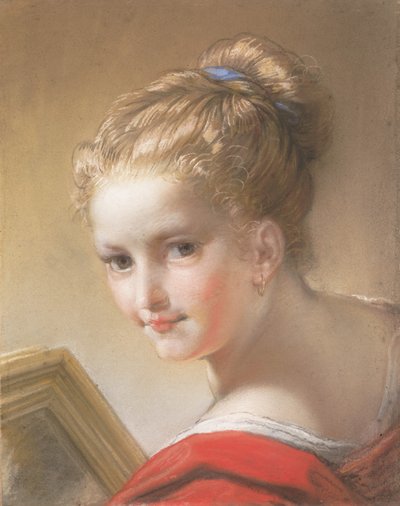 Studio di una ragazza in rosso da Benedetto Luti