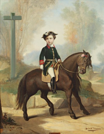 Ritratto equestre di Louis-Napoléon Bonaparte, Principe Imperiale da Benedict Masson