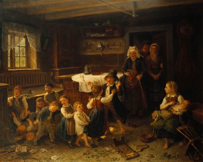 Bambini che Giocano in un Interno, 1873 da Bengt Nordenberg