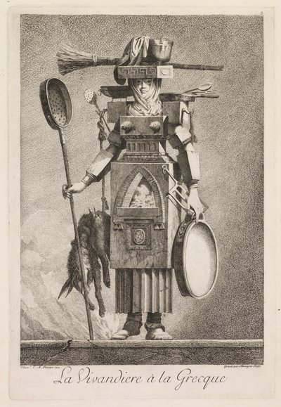 Mascherata alla Greca: La Vivandiera alla Greca (Tavola 2) da Benigno Bossi