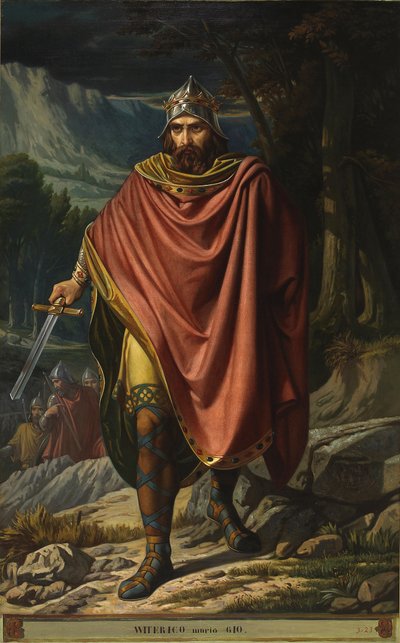 Ritratto del re visigoto di Hispania Witteric (Witerico o Viterico) da Benito Soriano Murillo