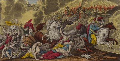 La morte sul cavallo pallido (litografia a colori) da Benjamin (after) West
