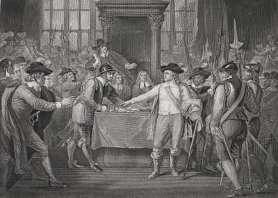 Oliver Cromwell scioglie il Lungo Parlamento da Benjamin (after) West