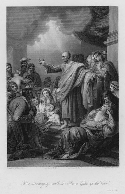 Il sermone di Pietro a Gerusalemme, Atti II da Benjamin (after) West