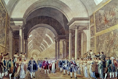 Il corteo di Napoleone e Maria Luisa attraverso la Grande Galerie del Louvre, 2 aprile da Benjamin (after) Zix