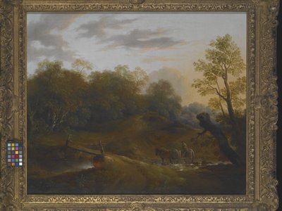 Carrozza che attraversa un ruscello nel bosco da Benjamin Barker