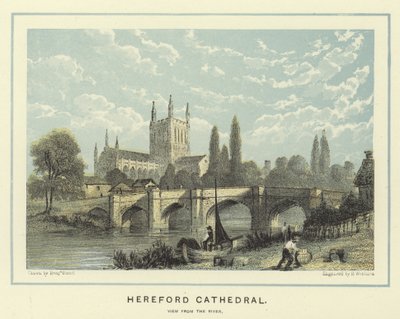 Cattedrale di Hereford, vista dal fiume da Benjamin Baud