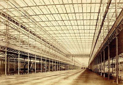 La navata al Crystal Palace, Hyde Park, marzo 1852 da Benjamin Brecknell Turner