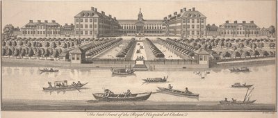 Il retro del Royal Hospital a Chelsea, pubblicato nel 1756 da Benjamin Cole