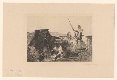 Paesaggio con tenda e cavaliere da Benjamin  Constant