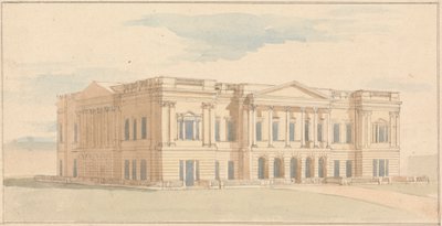 York House, Londra: Vista Prospettica del Fronte Ovest da Benjamin Dean Wyatt