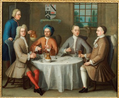 Ritratto di Gruppo di Sir Thomas Sebright, Sir John Bland e due Amici da Benjamin Ferrers