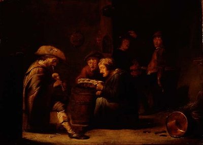 Interno di una taverna con due cantanti e un suonatore di cornamusa da Benjamin Gerritsz. Cuyp