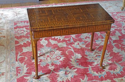 Tavolo da gioco pieghevole rettangolare di Giorgio II da Benjamin Goodison