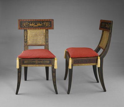 Coppia di sedie laterali da Benjamin Henry Latrobe
