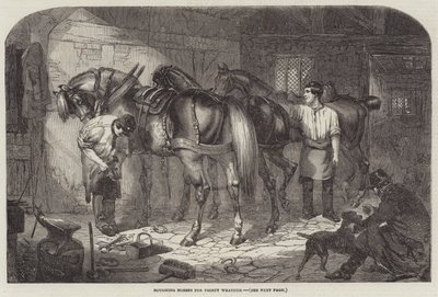 Preparazione dei cavalli per il tempo gelido da Benjamin Herring