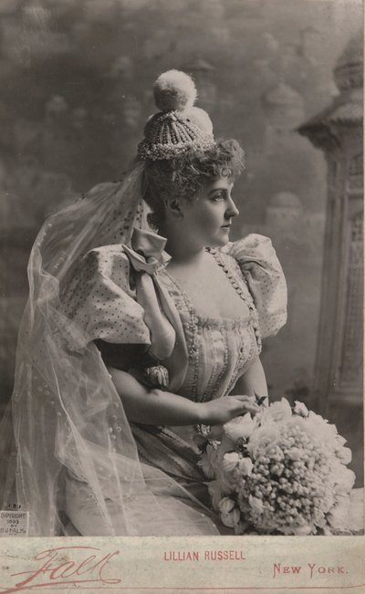 Ritratto di Lillian Russel da Benjamin J. Falk