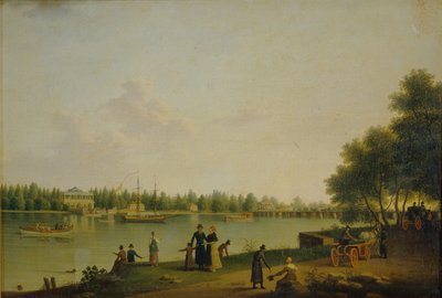 Veduta della dacia del Principe Stroganov vicino a San Pietroburgo, 1804 da Benjamin Paterssen