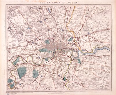 Mappa di Londra da Benjamin Rees Davies