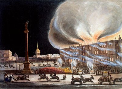 Incendio nel Palazzo d
