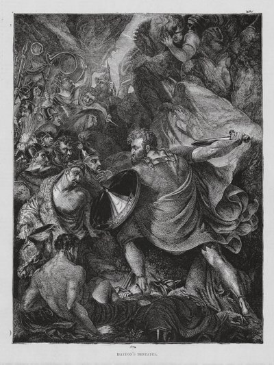 Assassinio di L S Dentatus da Benjamin Robert (after) Haydon