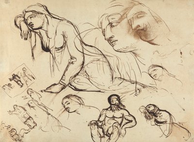 Studi di Figure della Vergine Maria da Benjamin Robert Haydon