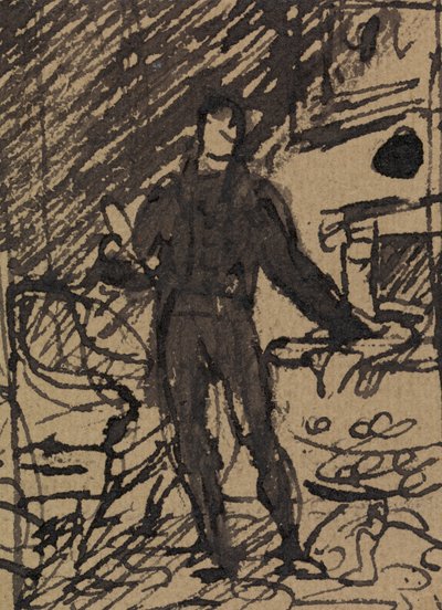 Studio di figura di un uomo in abito formale da Benjamin Robert Haydon