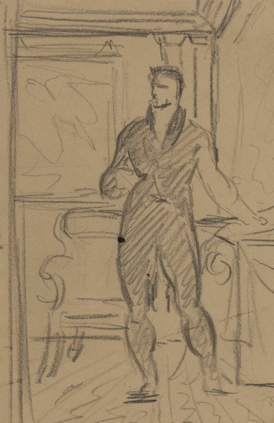 Studio di figura di un uomo in abito formale da Benjamin Robert Haydon