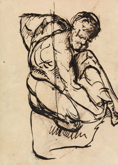 Studio di figura di un maschio nudo da Benjamin Robert Haydon