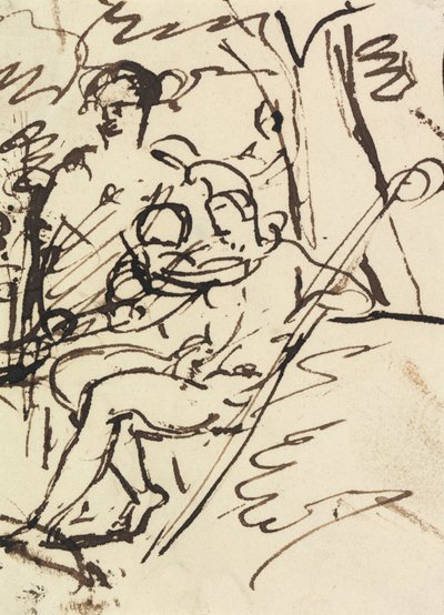 Studio di figura di un soldato sdraiato da Benjamin Robert Haydon