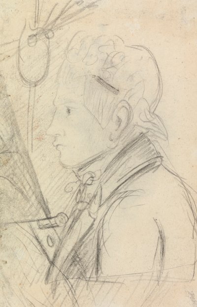 Studio di ritratto di un giovane uomo da Benjamin Robert Haydon
