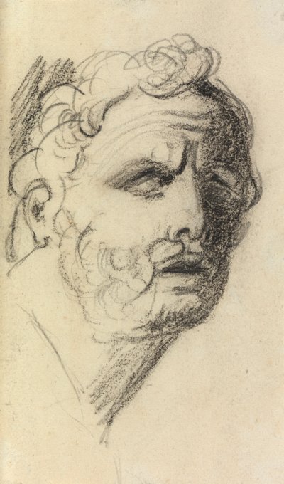 Studio di ritratto di un uomo da Benjamin Robert Haydon