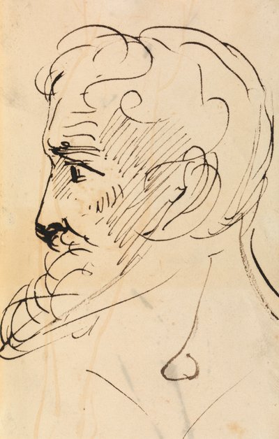 Studio di ritratto, profilo di un uomo da Benjamin Robert Haydon