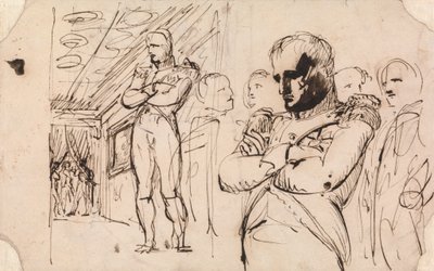 Studi di Napoleone, braccia incrociate, con altre figure da Benjamin Robert Haydon