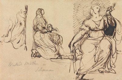Studi di una donna seduta da Benjamin Robert Haydon