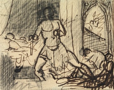 Studio di figure in una scena drammatica da Benjamin Robert Haydon