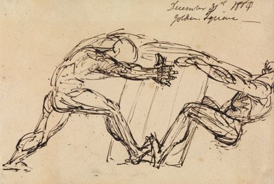 Studio di Due Nudi Maschili da Benjamin Robert Haydon