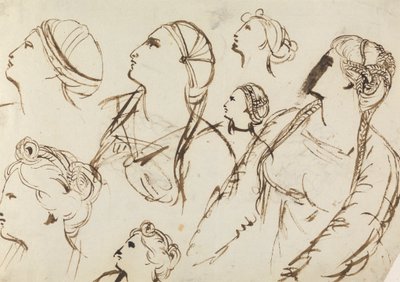 Studio di acconciature femminili da Benjamin Robert Haydon