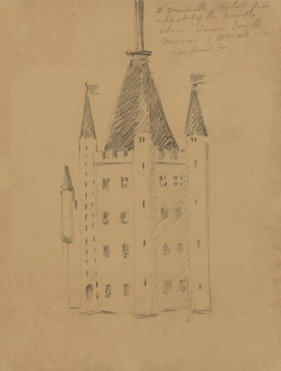 Studio di un castello da Benjamin Robert Haydon