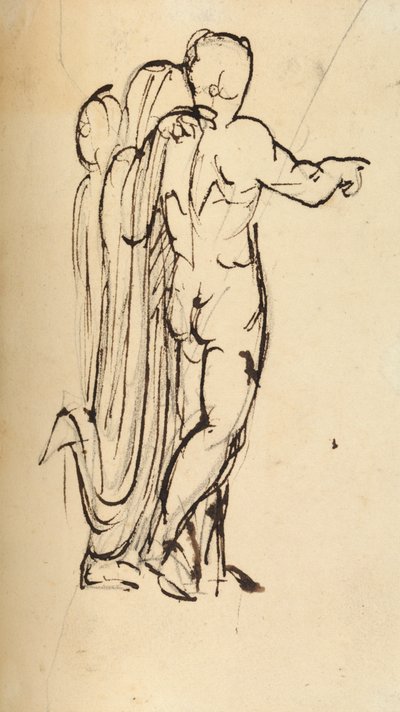 Studio di un gruppo di figure in piedi da Benjamin Robert Haydon
