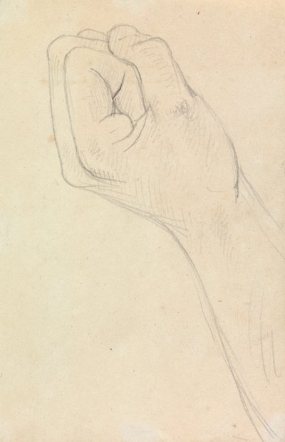 Studio di una mano, chiusa a pugno da Benjamin Robert Haydon