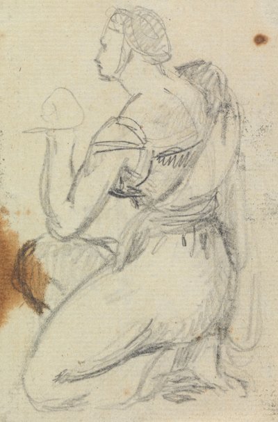 Studio di una donna inginocchiata da Benjamin Robert Haydon