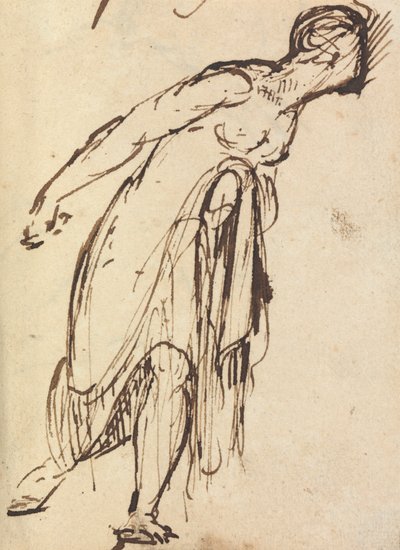 Studio di una figura inclinata da Benjamin Robert Haydon
