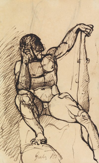 Studio di un nudo maschile da Benjamin Robert Haydon