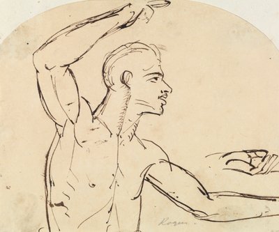 Studio di un nudo maschile da Benjamin Robert Haydon