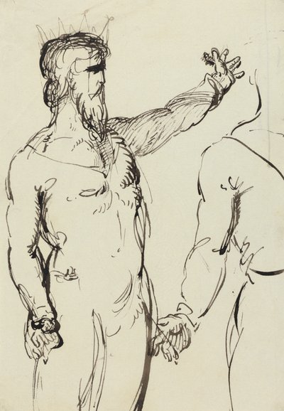 Studio di un uomo con braccio teso da Benjamin Robert Haydon